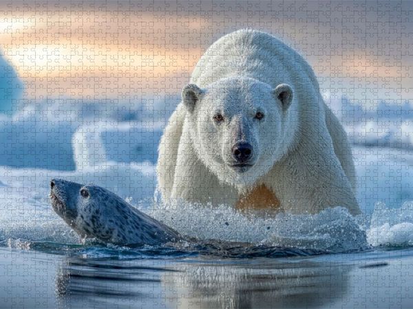 Produktbild: CALVENDO Puzzle Nur noch ein Sprung und die Mahlzeit ist gesichert | 1000 Teile Lege-Gr&ouml;&szlig;e 64x48cm Foto-Puzzle f&uuml;r gl&uuml;ckliche Stunden