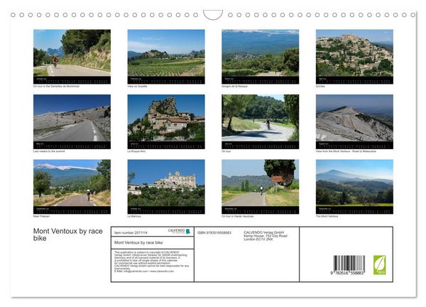 Produktbild: Mont Ventoux by race bike (Wall Calendar 2026 DIN A3 landscape), CALVENDO 12 Month Wall Calendar