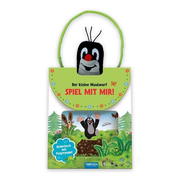 TRÖTSCH - Der kleine Maulwurf Spielset Buch und Fingerpuppe Spiel mit mir!| Ab 12 Monaten