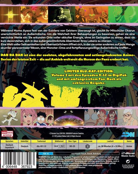 Produktbild: DAN DA DAN - Staffel 1, Volume 3 LTD. - Mit Fan-Buch