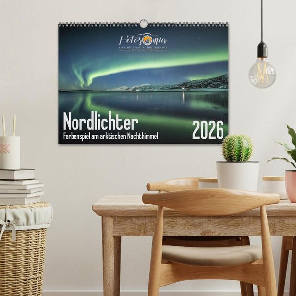 Produktbild: Nordlichter - Farbenspiel am arktischen Nachthimmel (Wandkalender 2026 DIN A3 quer), CALVENDO Monatskalender