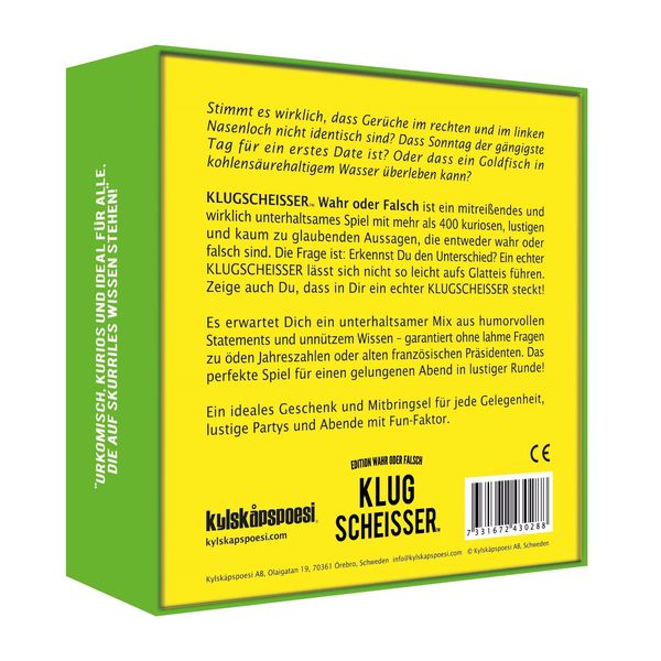 Wahr Oder Falsch Fragen Mit Lösung Klugscheisser - Wahr oder Falsch kaufen - Spielwaren | Thalia