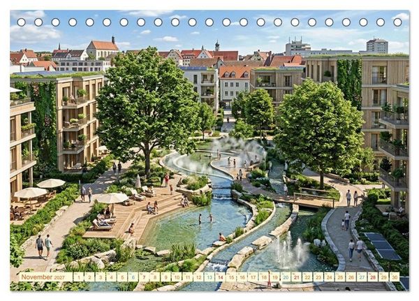 Produktbild: Architektur gegen Hitze - Licht. Schatten. Strukturen. Wasser (Tischkalender 2027 DIN A5 quer), CALVENDO Monatskalender