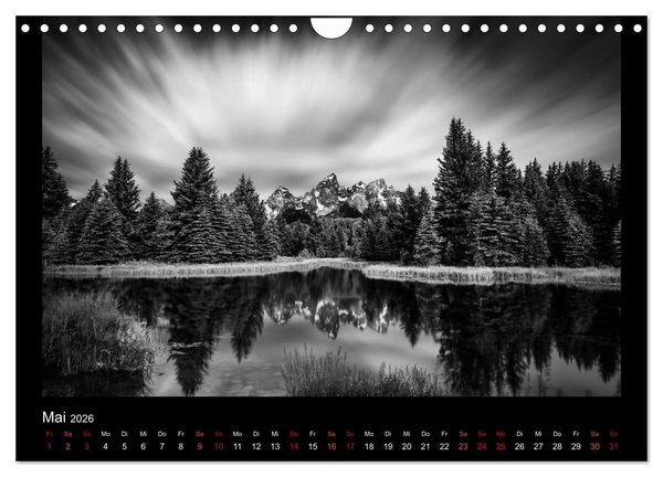 Produktbild: Soultouch - Schwarzwei&szlig; Landschaften, die die Seele ber&uuml;hren (Wandkalender 2026 DIN A4 quer), CALVENDO Monatskalender