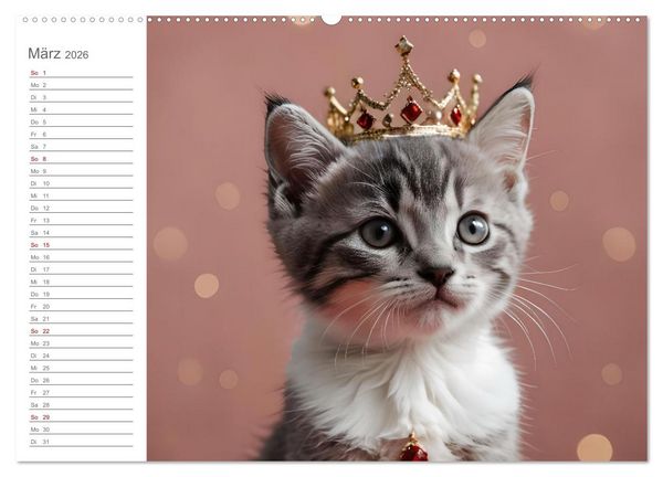 Produktbild: Herzensk&ouml;nige - KI Geburtstagskalender f&uuml;r unsere Bediensteten (hochwertiger Premium Wandkalender 2026 DIN A2 quer), Kunstdruck in Hochglanz