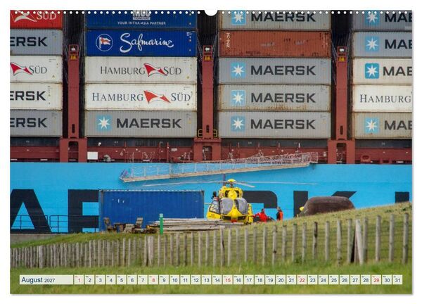 Produktbild: JadeWeserPort Impressionen vom Containerterminal in Wilhelmshaven (Wandkalender 2027 DIN A2 quer), CALVENDO Monatskalender