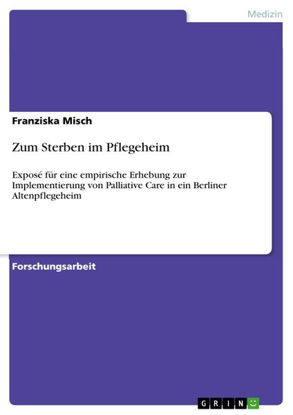 Produktbild: Zum Sterben im Pflegeheim