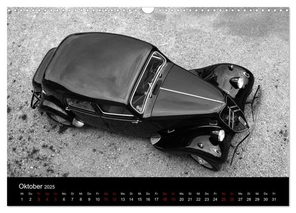 Produktbild: Citro&euml;n 11 CV Traction Avant in schwarzweiss (Wandkalender 2025 DIN A3 quer), CALVENDO Monatskalender