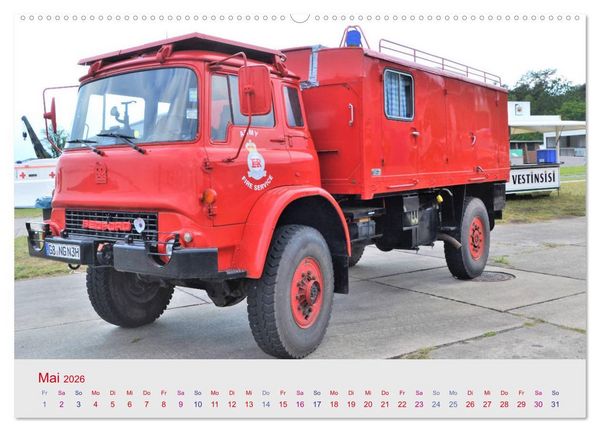 Produktbild: Oldtimer-FEUERWEHR (Wandkalender 2026 DIN A2 quer), CALVENDO Monatskalender