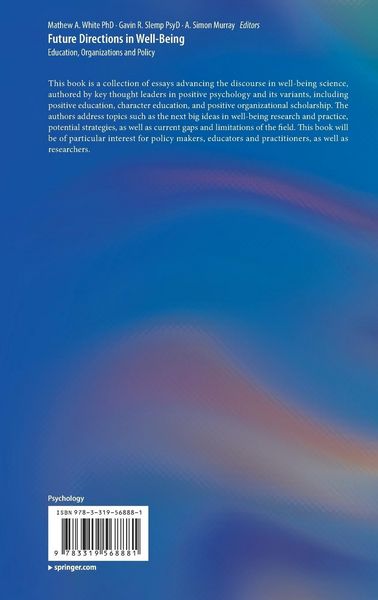 Produktbild: Future Directions in Well-Being