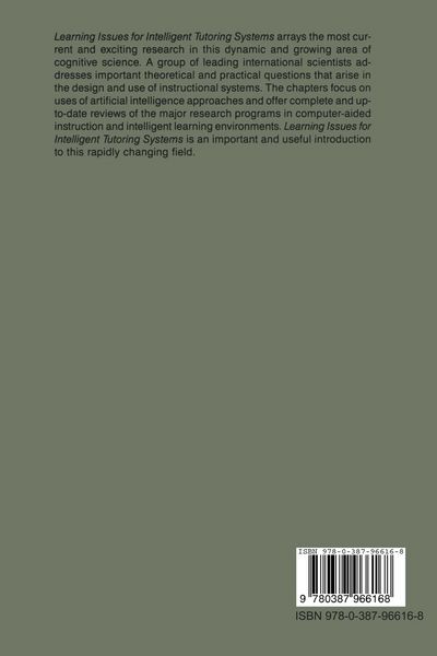 Produktbild: Learning Issues for Intelligent Tutoring Systems