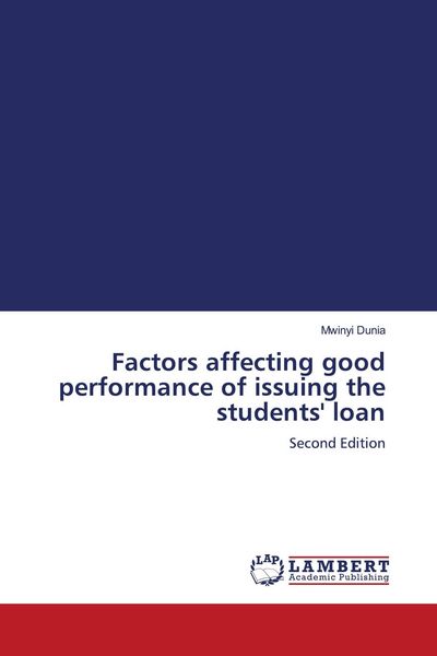 Produktbild: Factors affecting good performance of issuing the students' loan