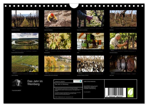 Produktbild: Das Jahr im Weinberg (Wandkalender 2026 DIN A4 quer), CALVENDO Monatskalender