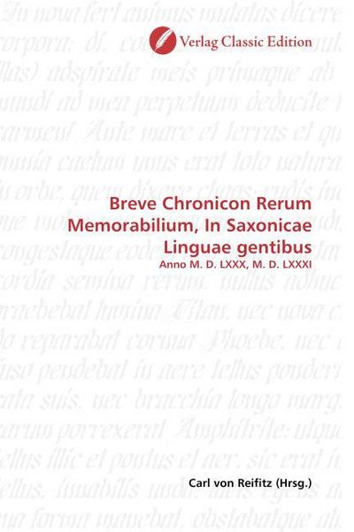 Produktbild: Breve Chronicon Rerum Memorabilium, In Saxonicae Linguae gentibus