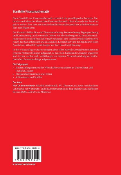 Produktbild: Starthilfe Finanzmathematik