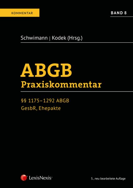 Produktbild: ABGB Praxiskommentar / ABGB Praxiskommentar - Band 8, 5. Auflage