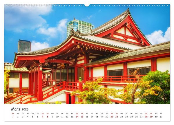 Produktbild: Japanische Tempel und Schreine (hochwertiger Premium Wandkalender 2026 DIN A2 quer), Kunstdruck in Hochglanz