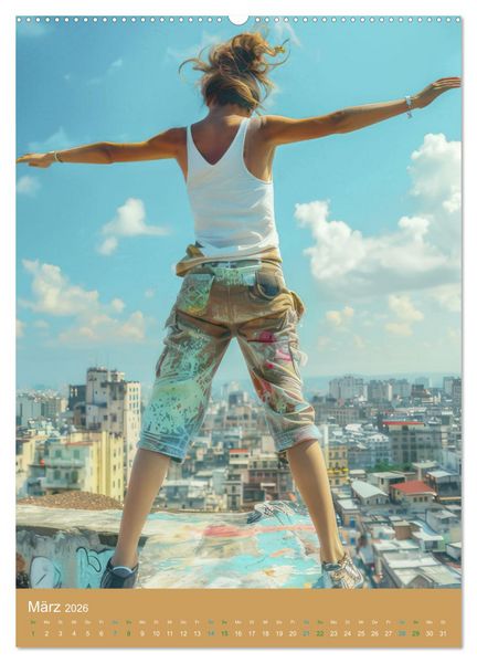 Produktbild: Urbanes Freerunning (hochwertiger Premium Wandkalender 2026 DIN A2 hoch), Kunstdruck in Hochglanz