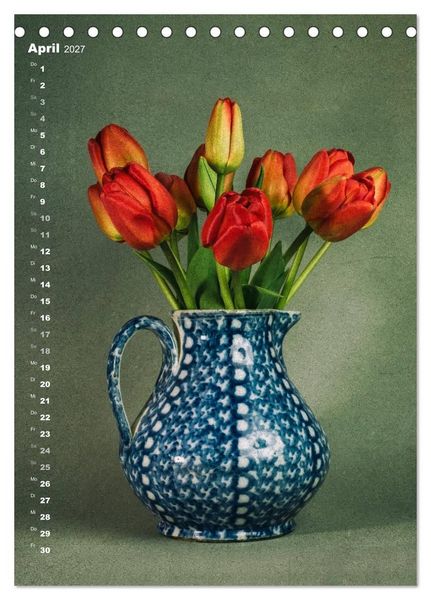 Produktbild: Blumenschmuck in Bunzlau Keramik (Tischkalender 2027 DIN A5 hoch), CALVENDO Monatskalender