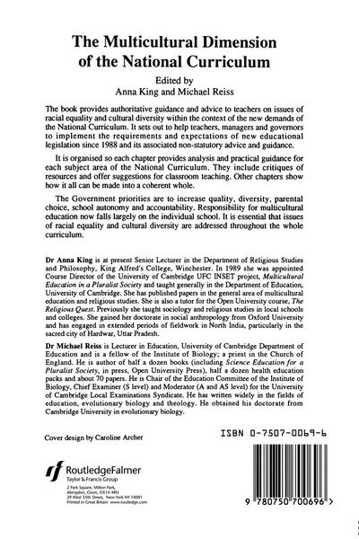 Produktbild: The Multicultural Dimension Of The National Curriculum