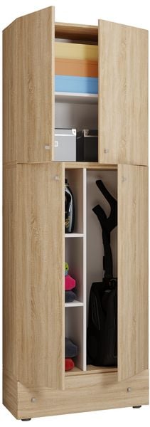 Produktbild: Holz Besenschrank Staubsauger Putzschrank Lona S
