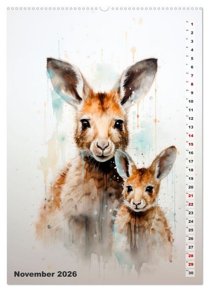 Produktbild: Niedliche Tierfamilien (Wandkalender 2026 DIN A2 hoch), CALVENDO Monatskalender