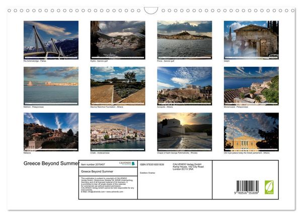 Produktbild: Greece Beyond Summer (Wall Calendar 2026 DIN A3 landscape), CALVENDO 12 Month Wall Calendar
