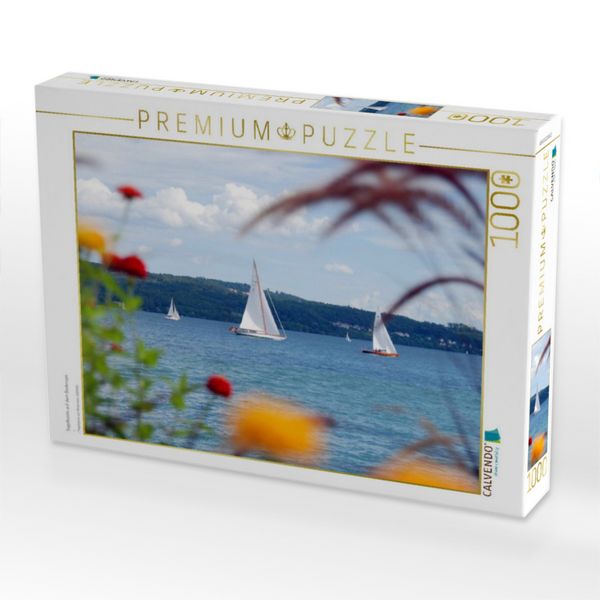 Produktbild: CALVENDO Puzzle Segelboote auf dem Bodensee | 1000 Teile Lege-Gr&ouml;&szlig;e 64x48cm Foto-Puzzle f&uuml;r gl&uuml;ckliche Stunden