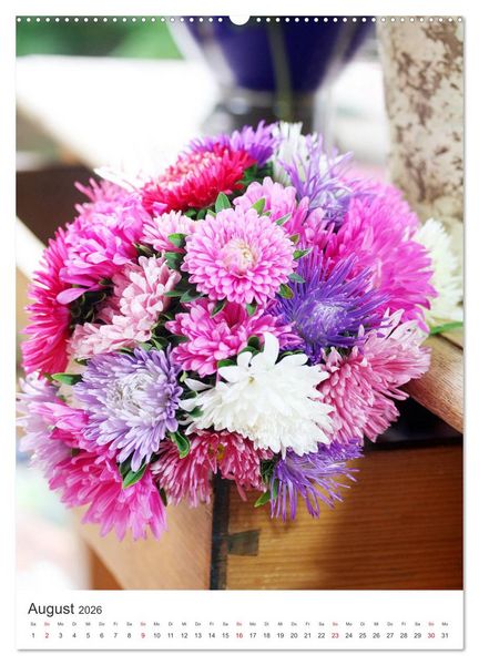 Produktbild: Verliebt in Blumen (hochwertiger Premium Wandkalender 2026 DIN A2 hoch), Kunstdruck in Hochglanz
