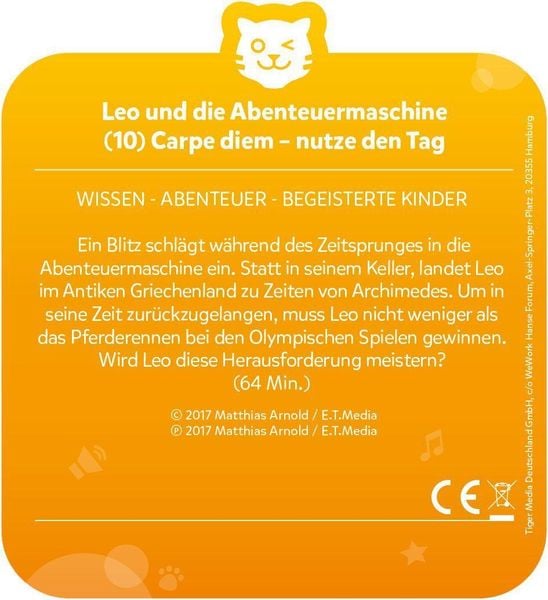 Produktbild: tigercard - Leo und die Abenteuermaschine - Folge 10: Carpe