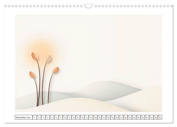 Produktbild: Japandi-Design (Wandkalender 2026 DIN A3 quer), CALVENDO Monatskalender