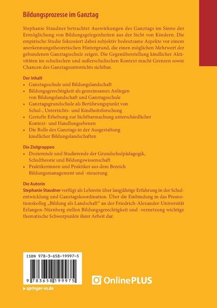 Produktbild: Bildungsprozesse im Ganztag
