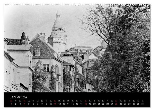 Produktbild: Streifzug durch Paris (Wandkalender 2026 DIN A2 quer), CALVENDO Monatskalender