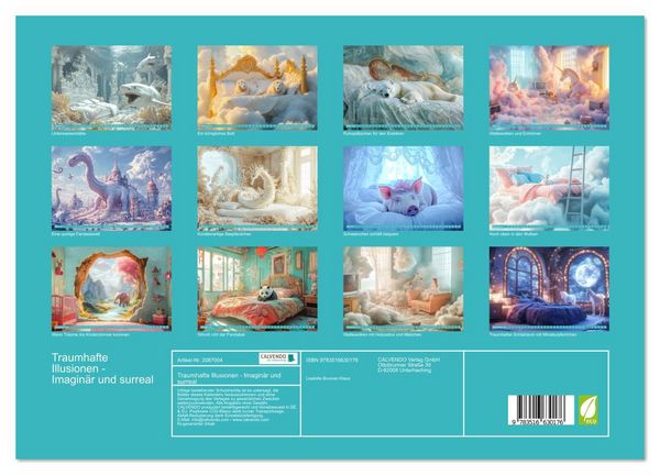 Produktbild: Traumhafte Illusionen - Imagin&auml;r und surreal (hochwertiger Premium Wandkalender 2026 DIN A2 quer), Kunstdruck in Hochglanz