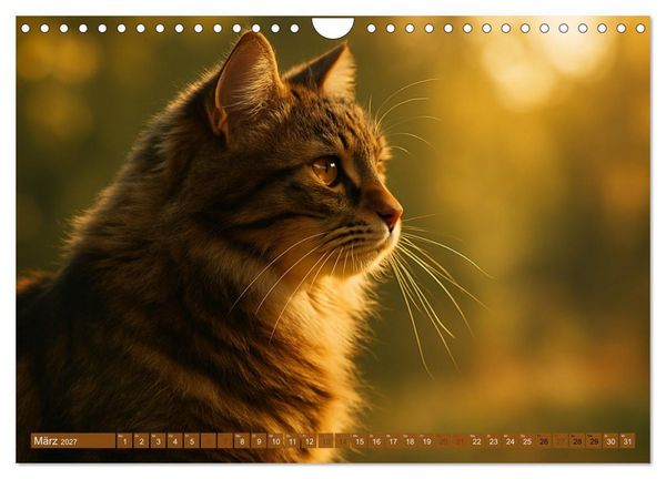 Produktbild: Katzenblicke &ndash; Eleganz und Anmut (Wandkalender 2027 DIN A4 quer), CALVENDO Monatskalender