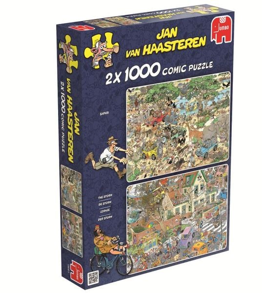 Jumbo Spiele - Jan van Haasteren - Safari & Sturm, 2x 1000 Teile