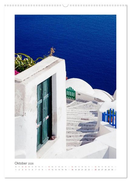Produktbild: SANTORINI - INSEL DES LICHTS (hochwertiger Premium Wandkalender 2026 DIN A2 hoch), Kunstdruck in Hochglanz
