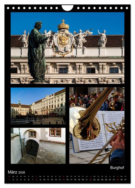 Produktbild: Die Hofburg zu Wien (Wandkalender 2026 DIN A4 hoch), CALVENDO Monatskalender