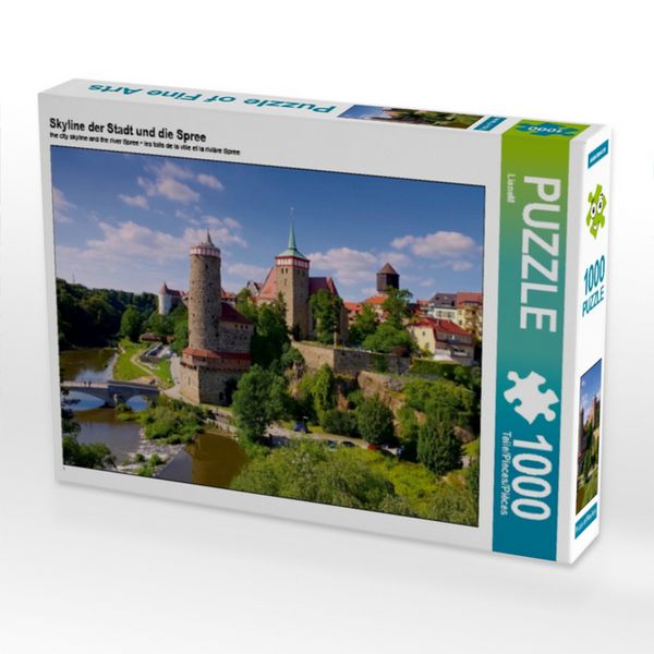 Produktbild: CALVENDO Puzzle Skyline der Stadt und die Spree 1000 Teile Puzzle quer | 1000 Teile Lege-Gr&ouml;&szlig;e 64 &times; 48 cm Foto-Puzzle f&uuml;r gl&uuml;ckliche Stunden
