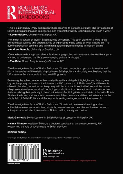 Produktbild: The Routledge Handbook of British Politics and Society