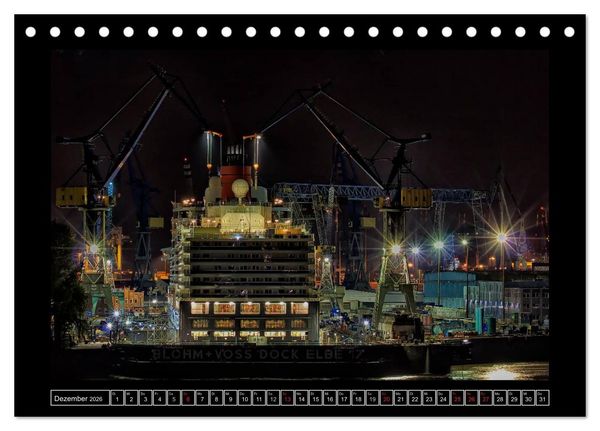 Produktbild: Rund um den Hamburger Hafen (Tischkalender 2026 DIN A5 quer), CALVENDO Monatskalender