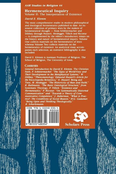 Produktbild: Hermeneutical Inquiry