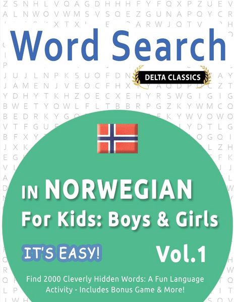 Produktbild: WORD SEARCH IN NORWEGIAN FOR KIDS
