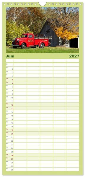 Produktbild: Familienplaner 2027 - Neu England, Indian Summer mit 5 Spalten (Wandkalender, 21 x 45 cm) CALVENDO