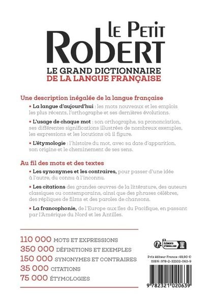 Produktbild: Le Petit Robert de la Langue Fran&ccedil;aise. Edition 2027
