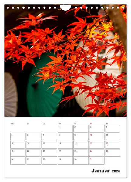 Produktbild: Herbst im japanischen Garten (Wandkalender 2026 DIN A4 hoch), CALVENDO Monatskalender