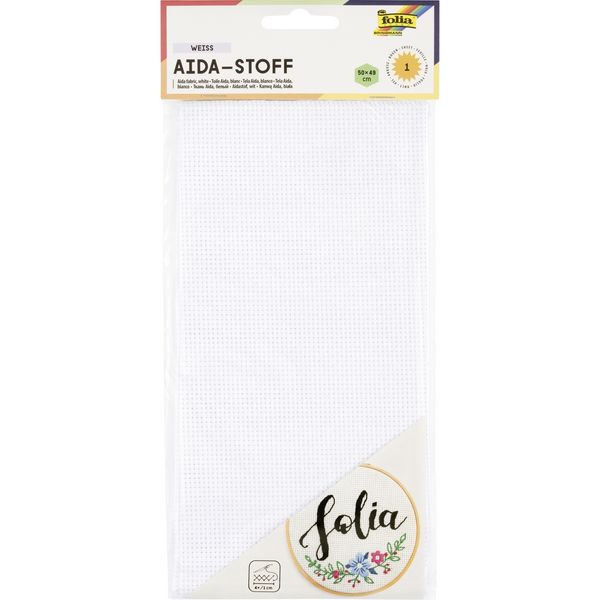 FOLIA Stickstoff Aida, weiss