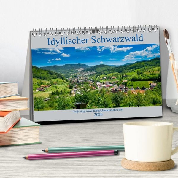 Produktbild: Idyllischer Schwarzwald (Tischkalender 2026 DIN A5 quer), CALVENDO Monatskalender
