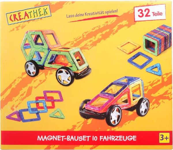 Produktbild: Creathek Magnet-Bauset mit R&auml;dern, 32 Teile
