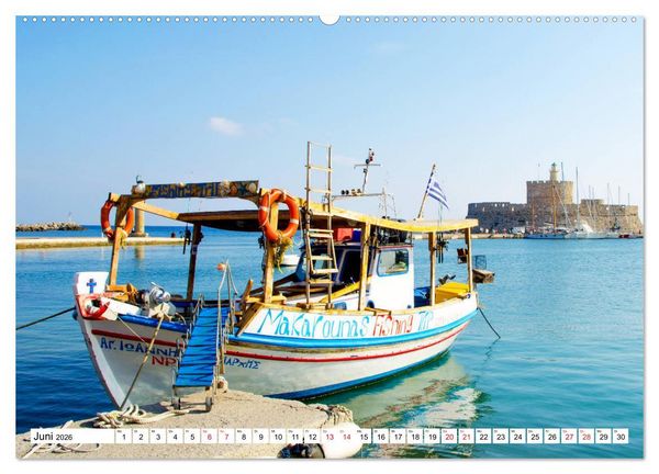 Produktbild: Rhodos - Altstadt mit Charme und Zauber (Wandkalender 2026 DIN A2 quer), CALVENDO Monatskalender